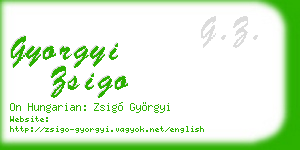 gyorgyi zsigo business card