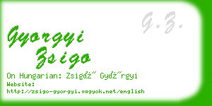 gyorgyi zsigo business card